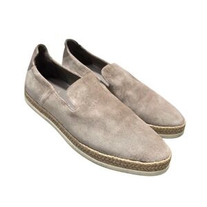 Vince Suede Espadrille Slip On Casual Comfort Loafers Shoes Women's Size 6 Taupe